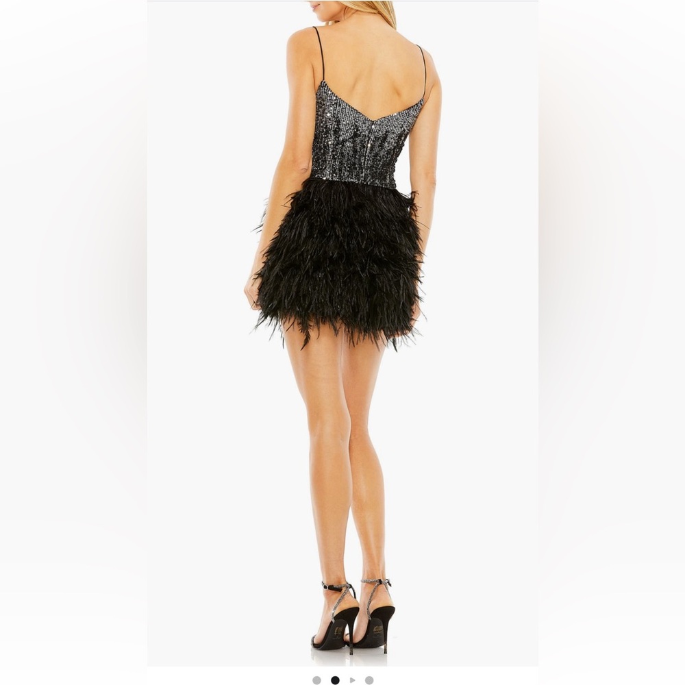 Mac Duggal Elegant Black Mini Dress- size 8 - Picture 8 of 8